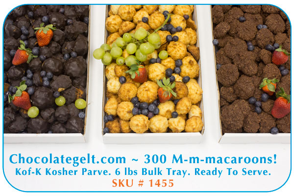 Passover Macaroons Assortment (300 pieces ~ 18 lbs Bulk) Kosher Kof-K Parve
