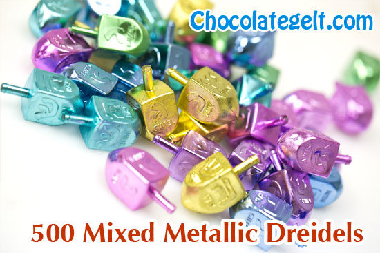 500 Mixed Metallic Dreidels