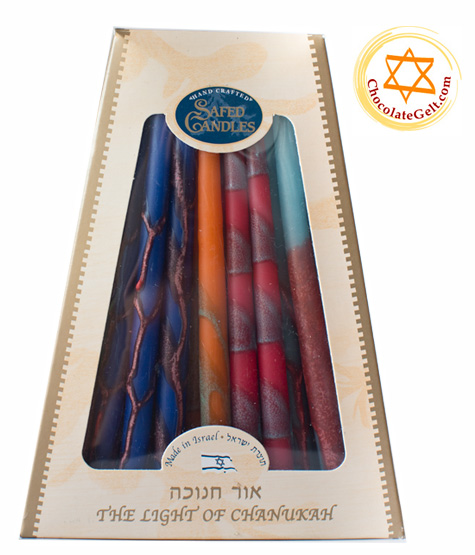 Premium Multi Color Chanukah Candles Made in Israel