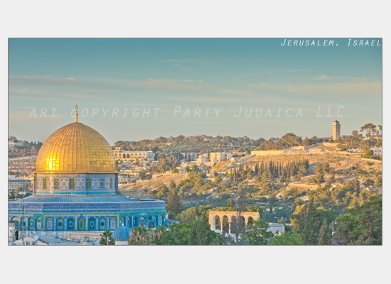 Poster 19 x 13 inches Jerusalem Israel - FREE GIFT