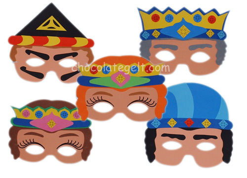 Purim Character Masks Assortment (60 pcs)