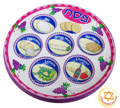 Disposable Passover Seder Plate Grape Design (PACK of 10)