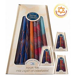 Dripless Premium Multi Color Chanukah Candles Made in Israel (CASE OF 12)