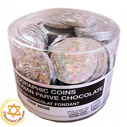 70 PARVE SILVER Coins in Tub (Nut Free and Dairy Free)
